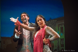 Sonia e Ismael durante su actuación en el teatro 14 Y en el show Por los Caminos.